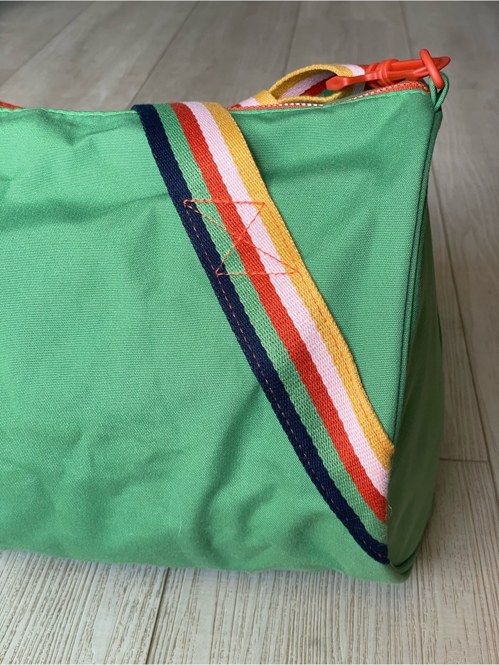 wild fable Green Canvas Duffle Bag with Multicolor Straps - Picture 3 of 8